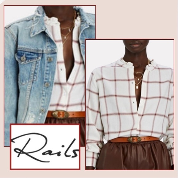 Rails, Sinfully Soft Andie Shirt, Lux Button-Front, You’ll Live in It! Medium - Picture 1 of 14